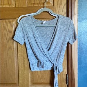 Gray Crop Top